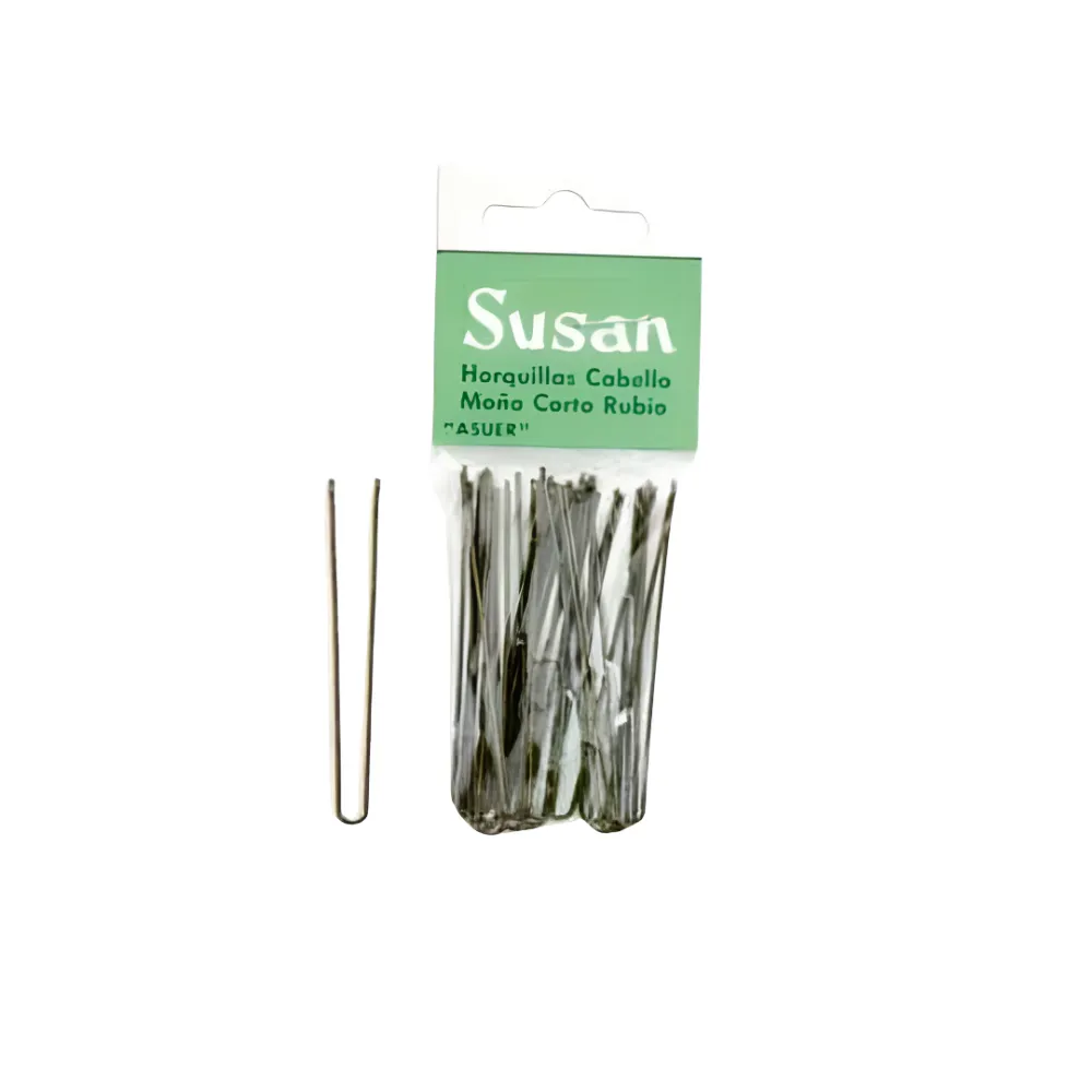 Asuer Horquilla Cabello Moño Corto Rubio Susan 18uds - Imagen 1
